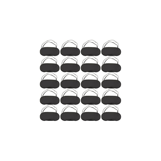 20 Pack Blindfold Eye Mask for Sleep Game Travel with Nose Pad (Black)