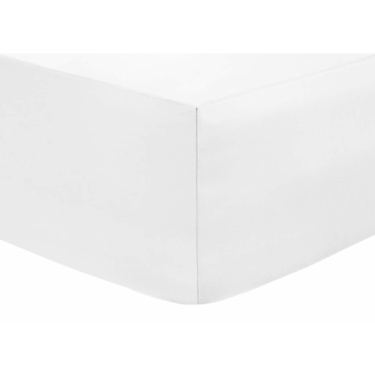 Divine Textiles Fitted Sheets 12'' / 30CM Deep Easy Care Non Iron Percale 18 Colours, 4 Ft Small Double - White