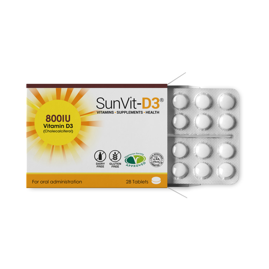 800iu Vitamin D3 Tablet Pack, 28 Daily Dose Supplement