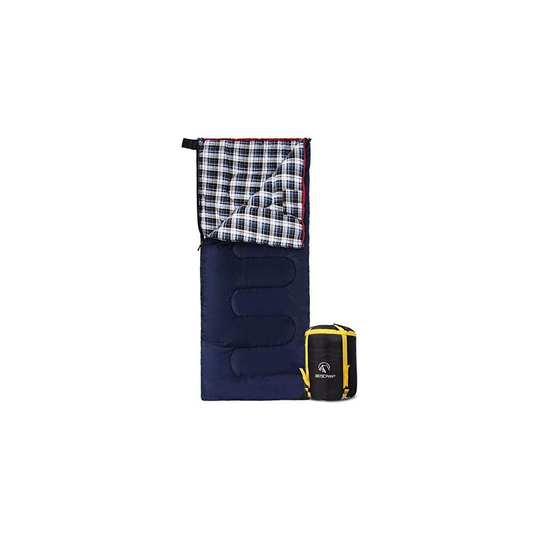 REDCAMP Cotton Flannel Sleeping Bags for Camping, 3-Season Warm and Comfortable Adult Sleeping Bag, Envelope with 2/3/4lbs Filling