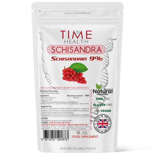 (60 Capsules) Schisandra chinensis - 9% Schisandrin - 100% Vegan - Zero Additives