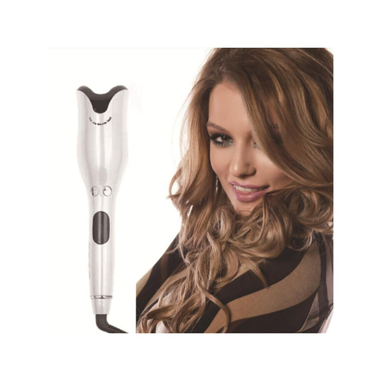Spin N Curl Ceramic Rotating Curler, White