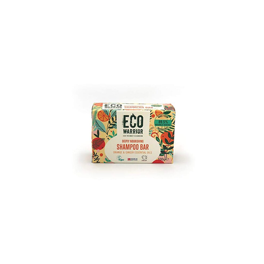 Little Soap Company Solid Shampoo Bar - Deeply Nourishing Orange and Ginger Essential Oils, Natural & Vegan Eco Warrior 100 g, LSC 6102