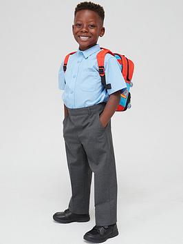 Everyday Boys 2 Pack Pull On School Trousers - Grey, Grey, Size Age: 13-14 Years