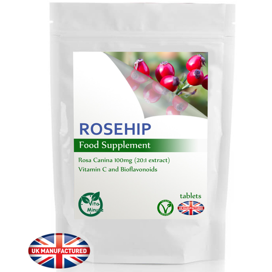 Rosehip 2000mg Extract (30 Tablets) Cholesterol Heart Kidney Joints UK