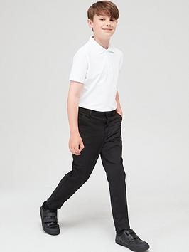 Everyday Boys 2 Pack Skinny Fit School Trousers - Black, Black, Size Age: 7-8 Years