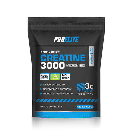 (120 Capsules) Creatine Monohydrate 750mg Vegan Capsules ProElite