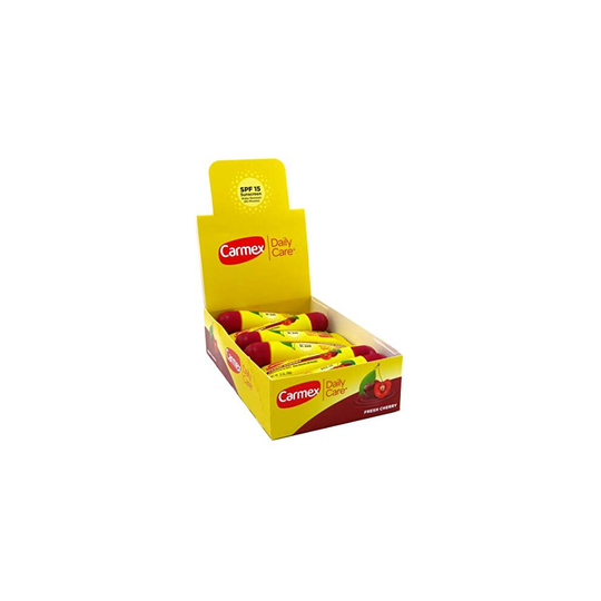 Carmex Lip Balm Fresh Cherry Spf#15 0.35 Ounce Tube (12 Pieces)