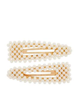 Accessorize 2X Pearly Snap Clips