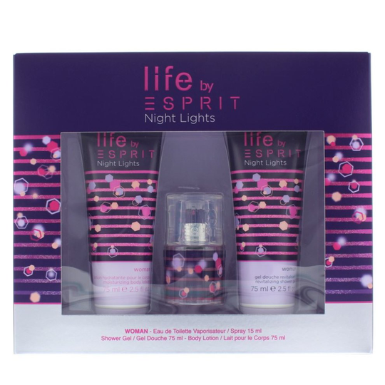 Esprit Night Lights EDT 15ml & Shower 75ml & 75ml Body Lotion