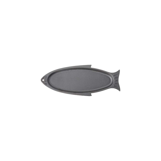 Outset 76376 Fish Cast Iron Grill And Serving Pan Black, 189 X 728 X 098 Inches