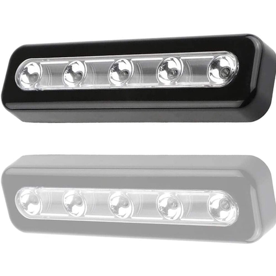 XEN LABS- LED Push Light, Battery Powered LED Tap Light DIY Stick-on Anywhere 5-LED Tap Light Push Night Lamp for Closets, Cabinets, Cupboard,
