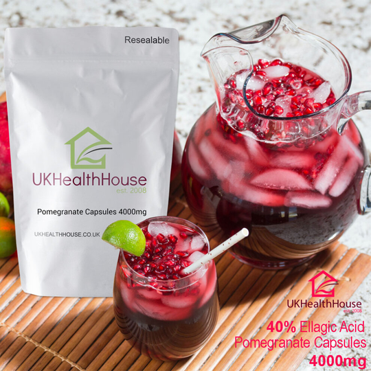 Pomegranate Capsules 4000mg x 120 - 40% Ellagic Acid, High Strength
