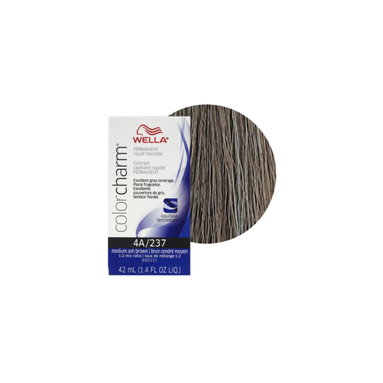 (4A Medium Ash Brown) Wella 4A Medium Ash Brown Color Charm Permanent Liquid Haircolor