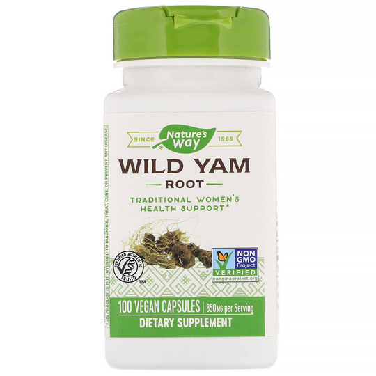 Nature's Way, Wild Yam Root, 850 mg, 100 Vegan Capsules