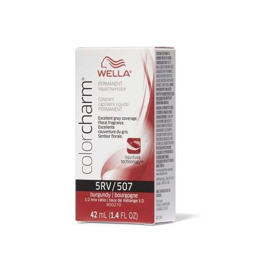 (5RV Burgundy ) 5RV Burgundy Wella Color Charm Permanent Haircolor