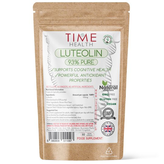 Luteolin Capsules - Standardised to 93% Purity - 100mg Capsules - Supports Cognitive Health & Longevity