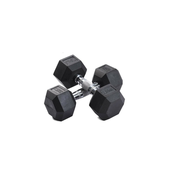 (12.5kg (Pair)) Get Lean Rubber Hex Dumbbells 5-40kg