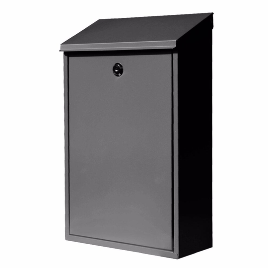 Zinc Mailbox Wall-Mounted Lockable Post Letter Box with Viewing Windows
