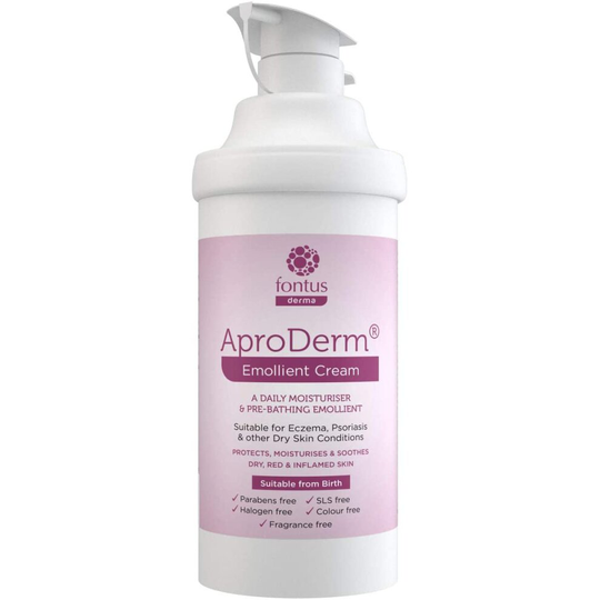 AproDerm Emollient Cream with Pump Dispenser, (500g) - Vegan