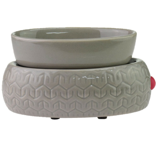 (Grey) Colonial Candle Electric Ceramic Wax Warmer Melt Scented Oil Burner Diffuser New