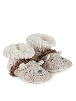 Totes Unisex Slip On Construction Lion Bootie - Tan