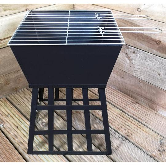 33cm x 33cm Outdoor Garden Square Fire Pit / Heater / BBQ