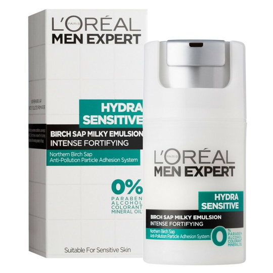 Loreal Men Expert Hydra Sensitive Birch Sap Milky Emulsion Intense Fortifying (For Sensitive Skin) - 50ml