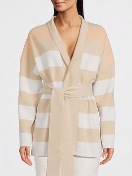 Joseph Stripe Animation Cardigan - Peach