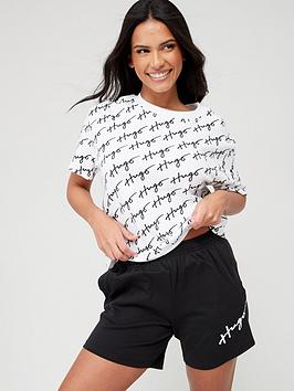 Hugo Logo Pyjama Short Set - Mono