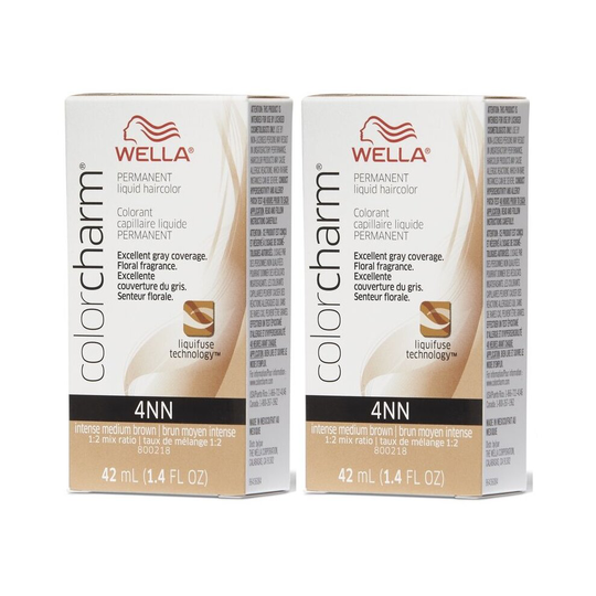 (4NN - pack of 2) Wella Color Charm Permanent Liquid Haircolor