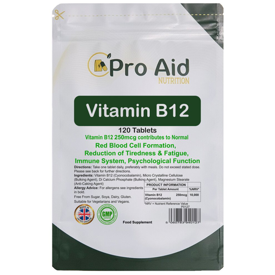 Vitamin B12 Tablets 250mcg 120 Pack by Proaid