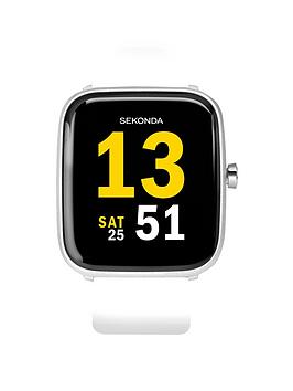 Sekonda Ladies Motion Silicone Strap Smartwatch - White/Silver
