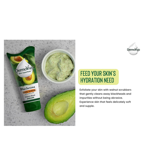 DermoViva Skin Superfood Moisturizing Face Scrub Avocado 150ml