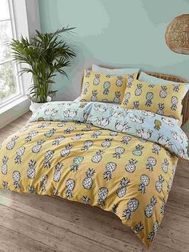 Pineapple Elephant Tupi Pineapple Duvet Cover Set
