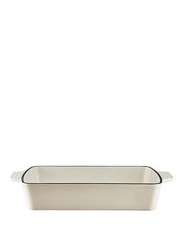 Tower Barbary &Amp; Oak 39 Cm Cast Iron Roaster In Cream