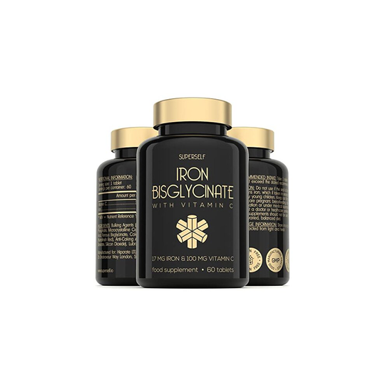 Gentle Iron Tablets 17mg - High Strength Iron Supplements for Women & Men with Vitamin C - Ferrous Iron Bisglycinate for High Absorption - 60 Vegan