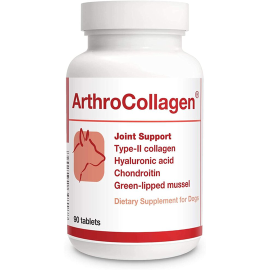 PETS Dolfos ArthroCollagen 90 tablets for Dogs Type-II Collagen Green-lipped Mussel Chondroitin HA and Vitamin C