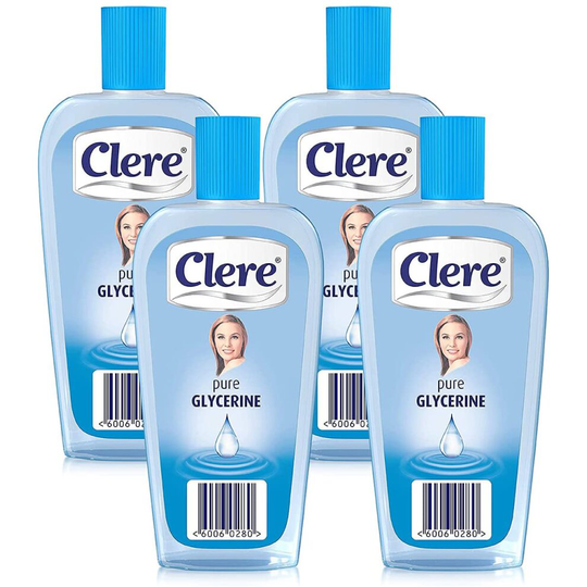 Clere BP Pure Glycerine For Versatile Skin Care, Softening and Moisturizing 200 ml (Pack 4)