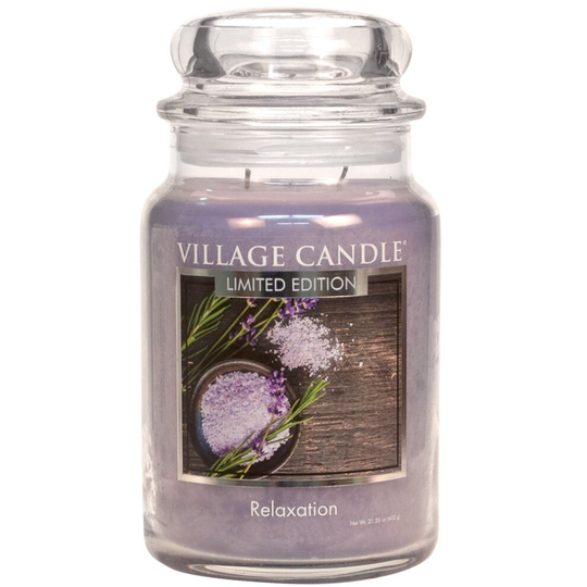 Village Candle 26oz Scented American Large Jar Candle with Double Wick Relaxation