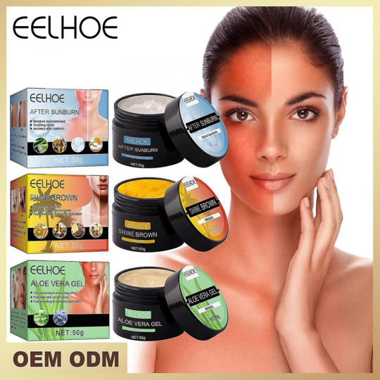 Eelhoe Tanning Cream Aloe Vera Gel Summer Beach Bronzing Tanning Aid Sun Lotion Skin Sunburn Repair Gel Aloe Vera Gel