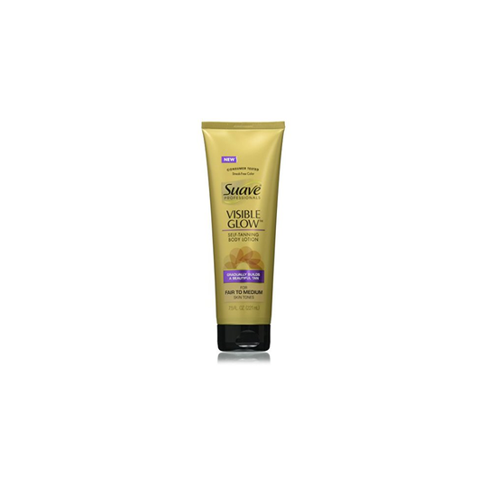 Lot of 3 Suave Professionals Visible Glow Self-Tanning Body Lotion, Fair to Medium 7.5 oz