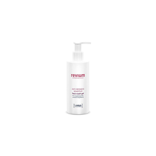 Revium Rosacea Anti-Redness Cleanser Sensitive Face Wash Gel or Coupreose Skin Prone to Erythema, with 1-MNA Molecule, Chlorella Vulgaris Green Algae