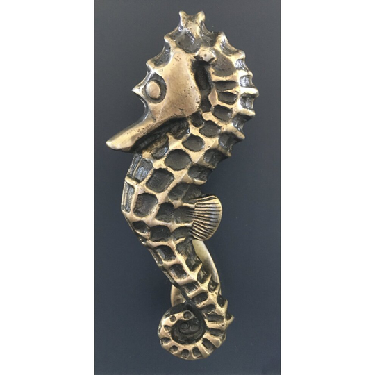 (Antique Brass) Seahorse Door Knocker