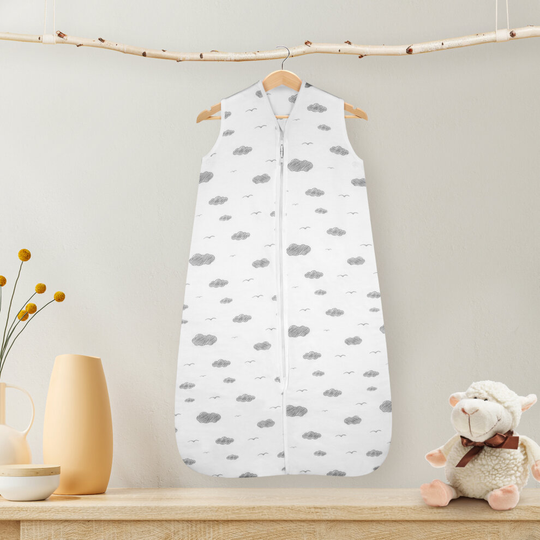 (White - 0.5 Quilted Tog Bag) Quilted Baby Sleeping Bag Newborn Baby Infant Sleep 0-18 Months Ultra Soft Premium Quality