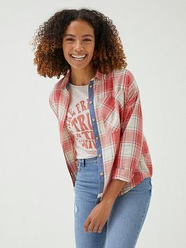 Fatface Frome Relaxed Check Shirt - Red
