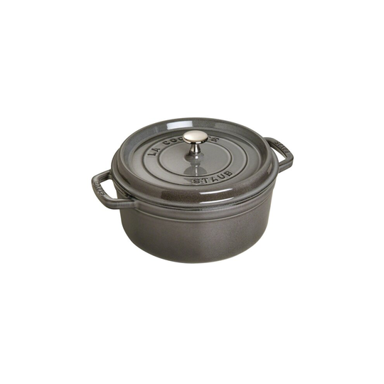 STAUB 26 CM ROUND CAST IRON COCOTTE GRAPHITE-GREY