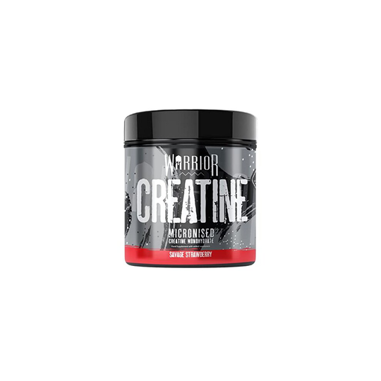 Warrior, Creatine Monohydrate Powder - 300g - Micronised for Easy Mixing - for Recovery & Performance, Savage Strawberry