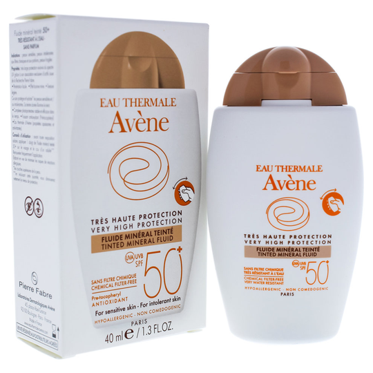Avene Tinted Mineral Fluid SPF 50 - 1.3 oz Sunscreen