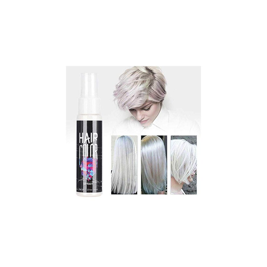 Zetiling White Hair Spray Temporary, White Hair Dye, Hair Dye Hair Unisex DIY Hair Color Spray Dye Mist Disposable Nourishing Temporary Mode